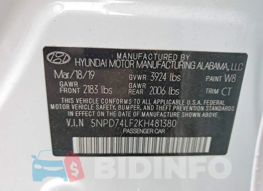 5NPD74LF2KH481380 Photo# 12