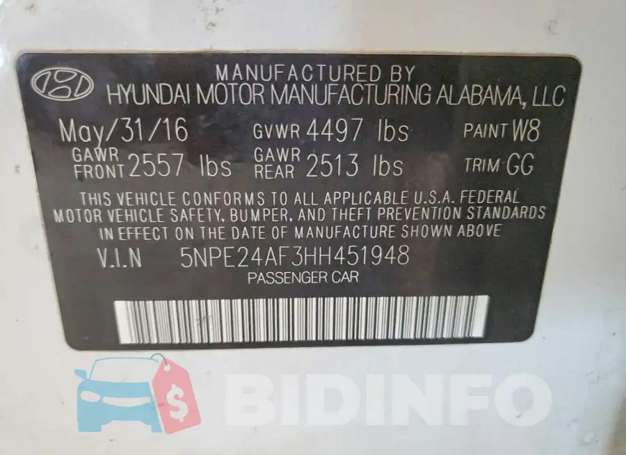 5NPE24AF3HH451948 Photo# 12