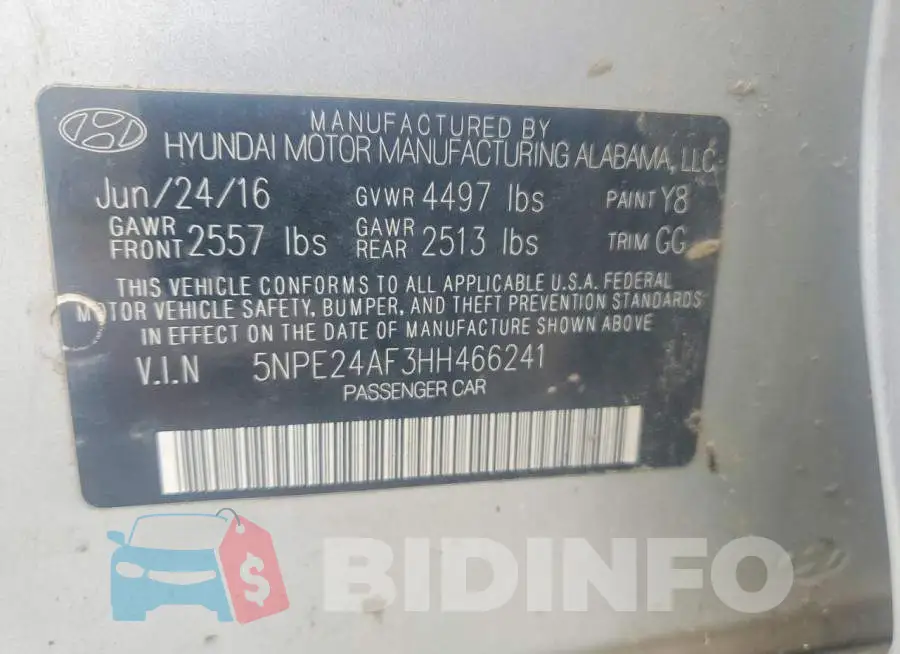 5NPE24AF3HH466241 Photo# 12