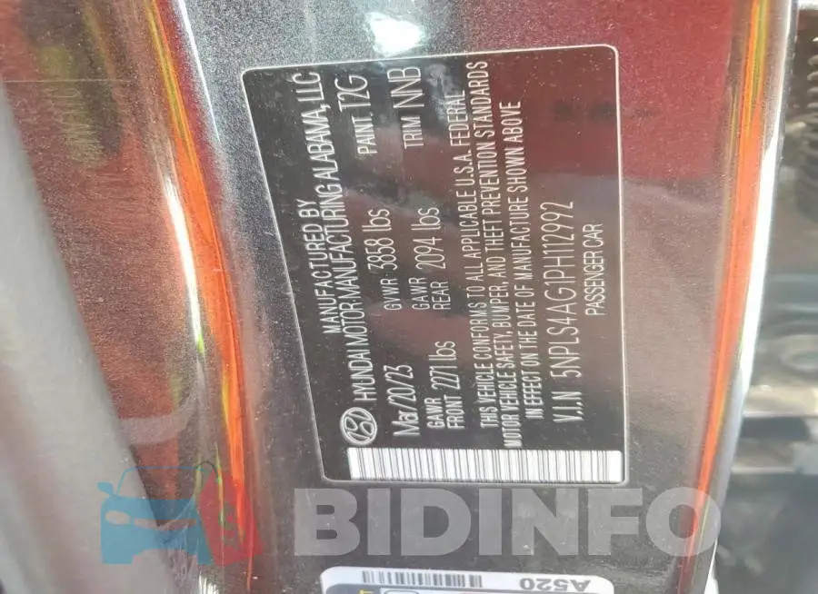 5NPLS4AG1PH112992 Photo# 13