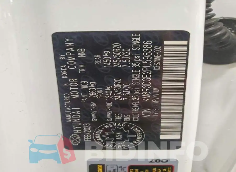 KM8R3DGE2PU598386 Photo# 13