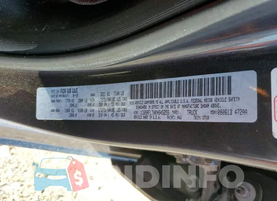 1C6SRFLTXKN545255 Photo# 12