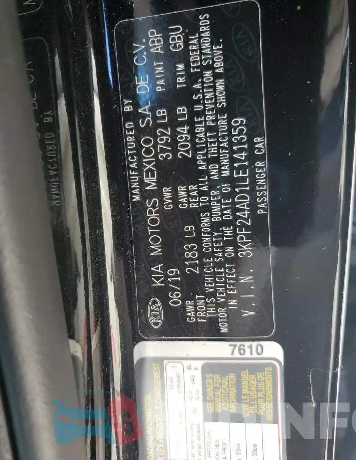 3KPF24AD1LE141359 Photo# 13