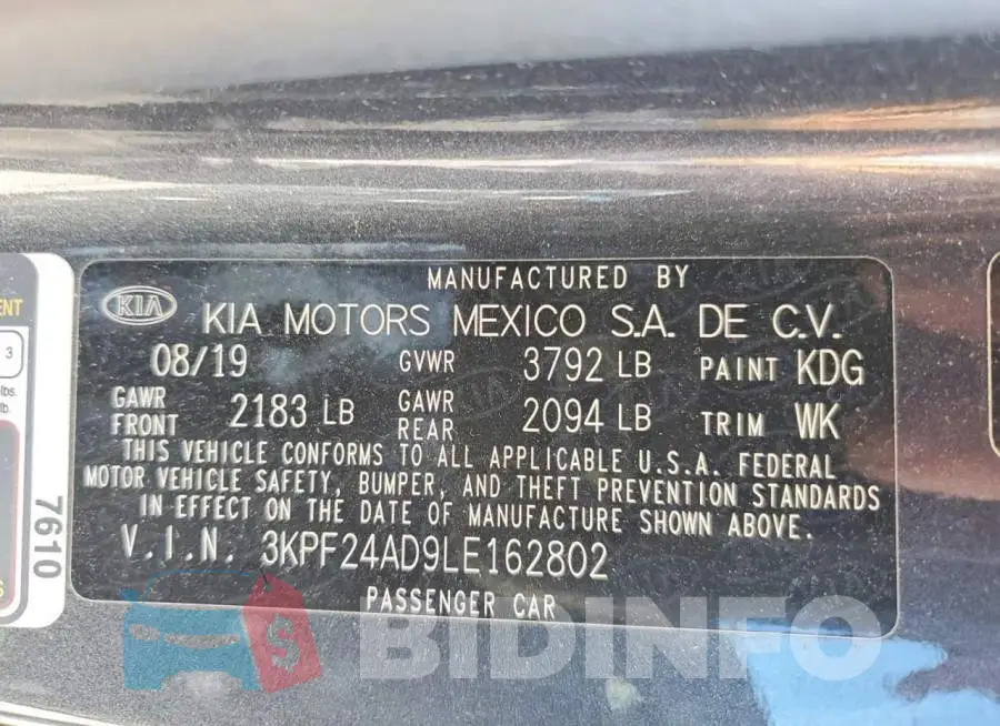 3KPF24AD9LE162802 Photo# 13