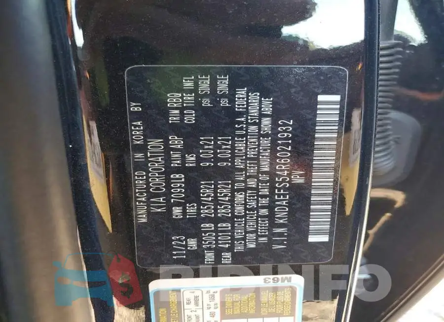 KNDAEFS54R6021932 Photo# 13