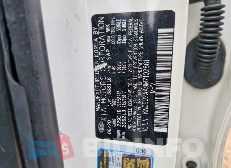KNDEU2AA9M7102861 Photo# 13
