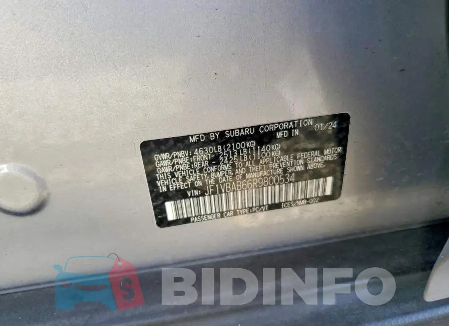 JF1VBAB66R9800534 Photo# 13