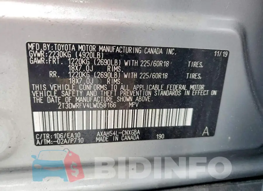 2T3DWRFV4LW058166 Photo# 13