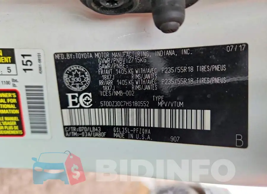 5TDDZ3DC7HS180552 Photo# 13