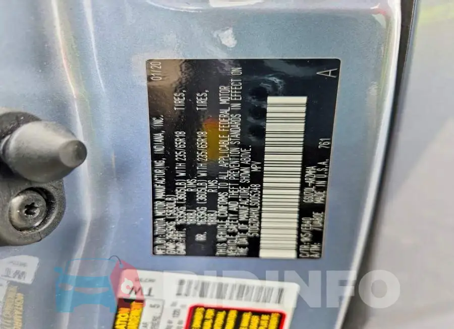 5TDGZRAHXLS005348 Photo# 14