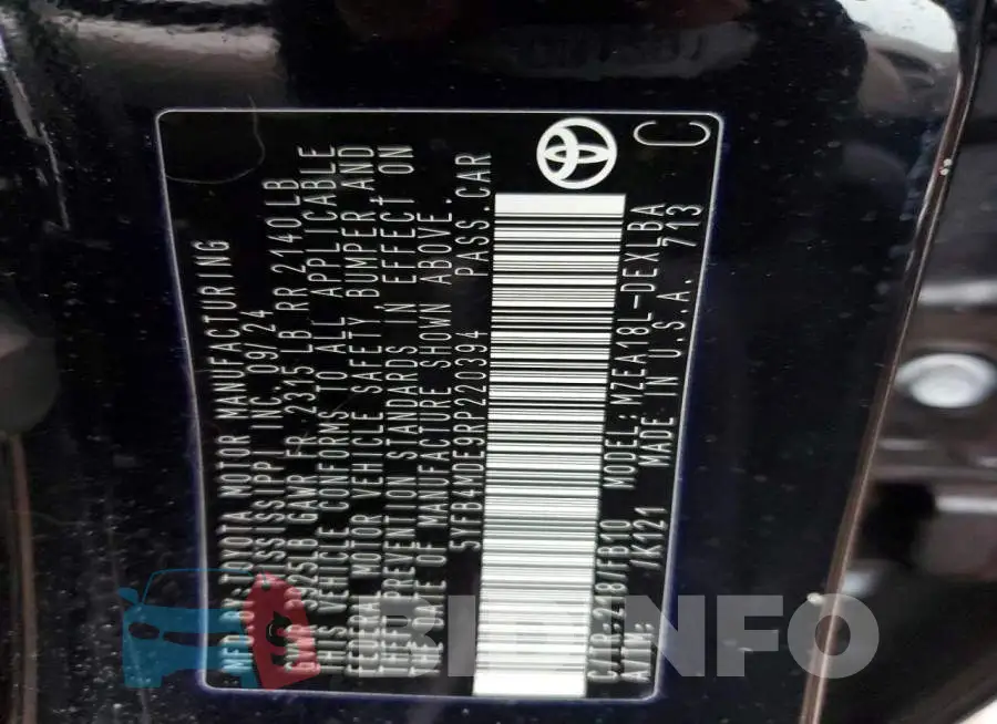 5YFB4MDE9RP220394 Photo# 12