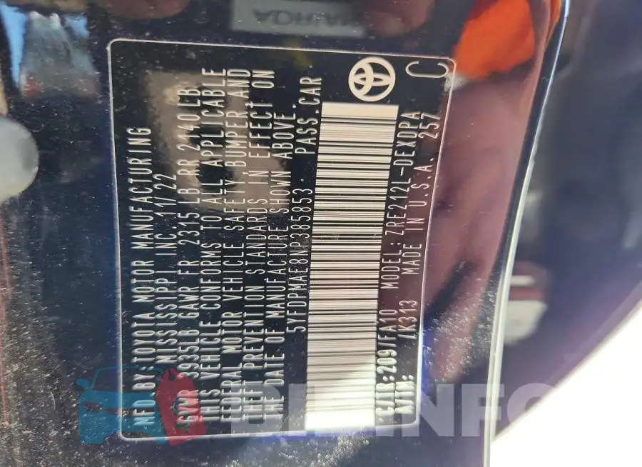 5YFDPMAE8NP385853 Photo# 13