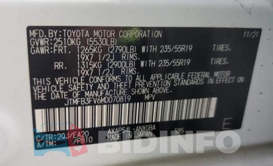 JTMFB3FV6MD070819 Photo# 14