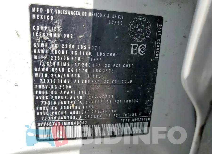 3VV4B7AX1MM048062 Photo# 14