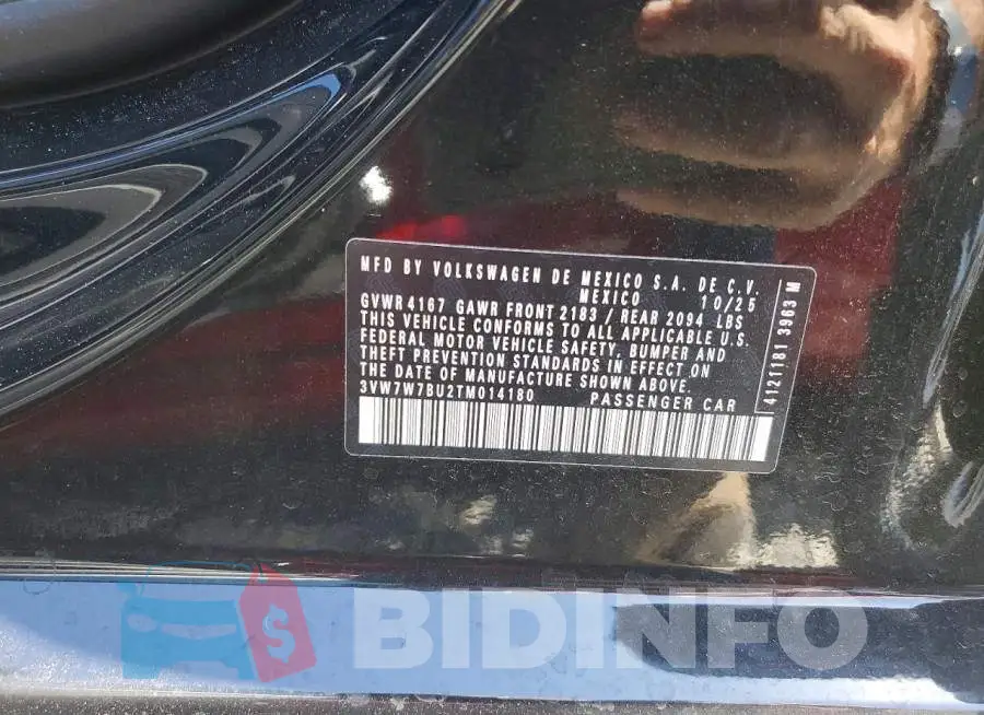 3VW7W7BU2TM014180 Photo# 12