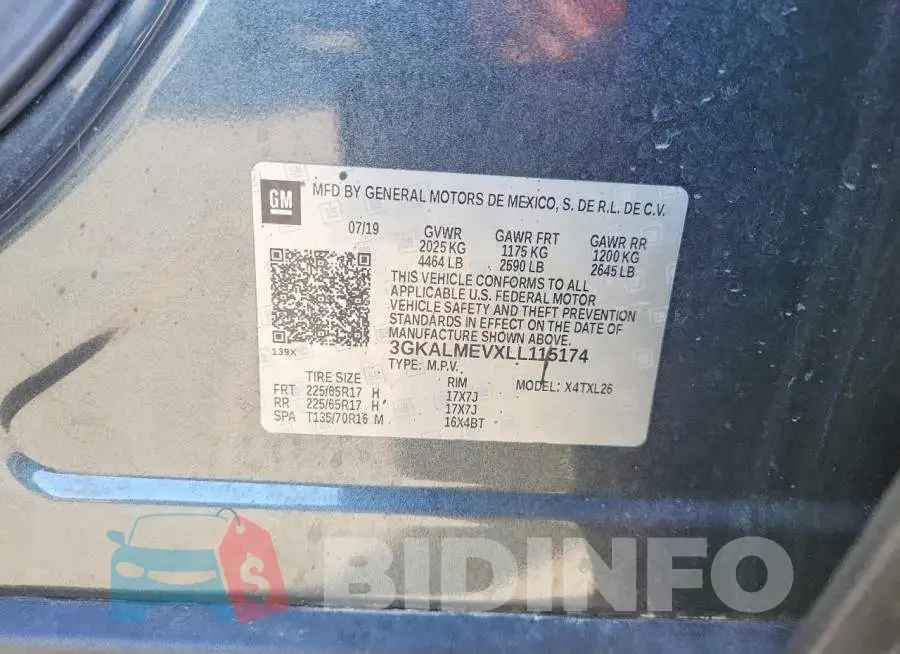 3GKALMEVXLL115174 Photo# 13