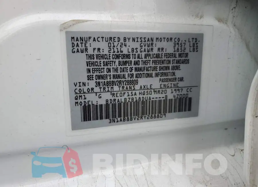 3N1AB8BV2RY288809 Photo# 12