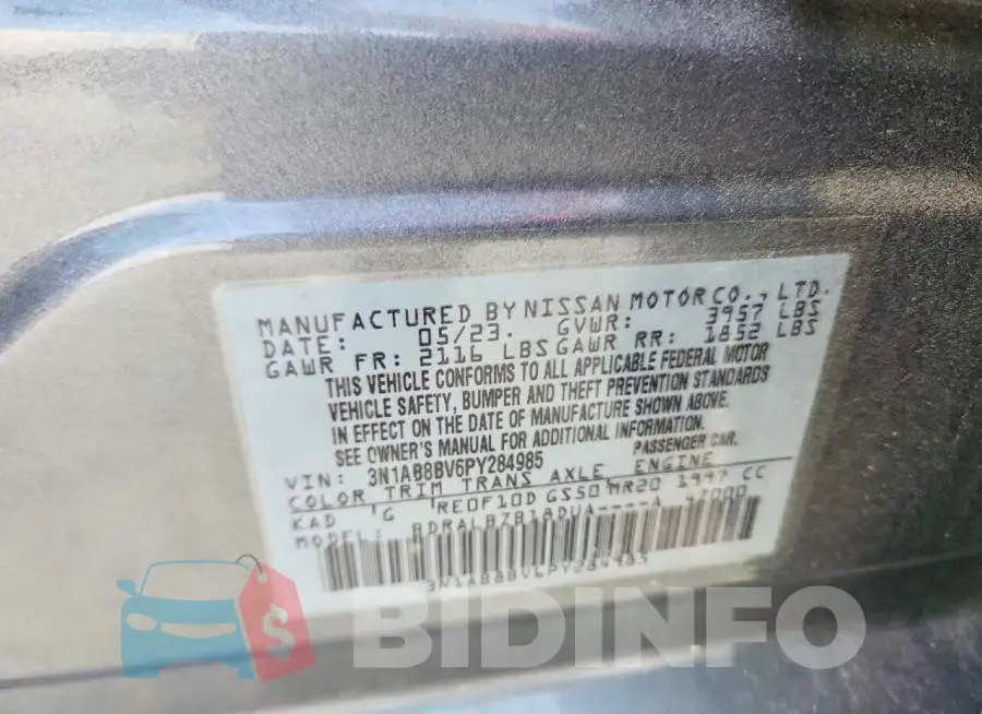 3N1AB8BV6PY284985 Photo# 12