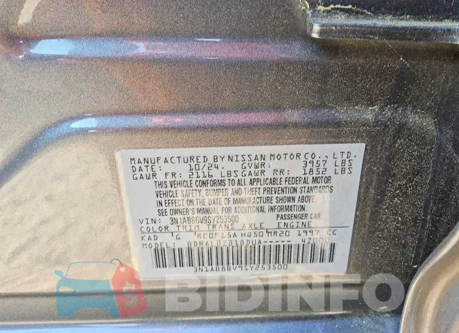 3N1AB8BV9SY253500 Photo# 12