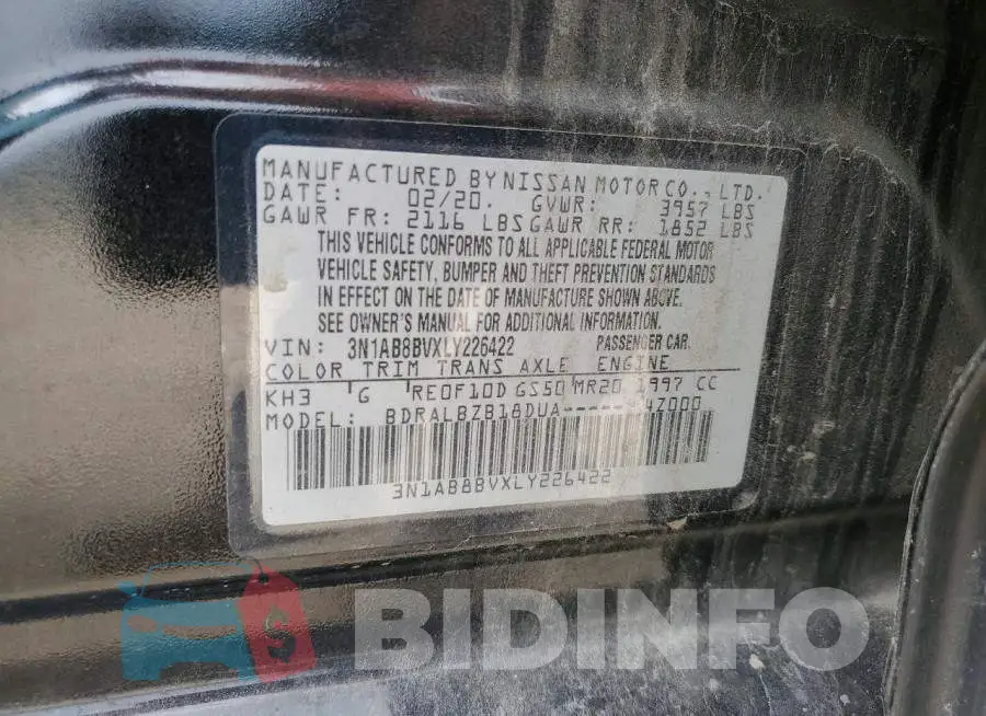 3N1AB8BVXLY226422 Photo# 12