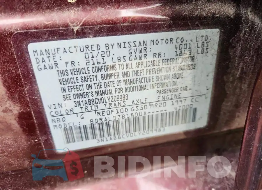 3N1AB8CV0LY209983 Photo# 13