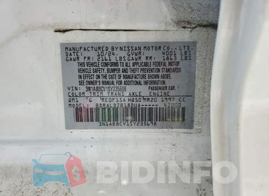 3N1AB8CV1SY235698 Photo# 13