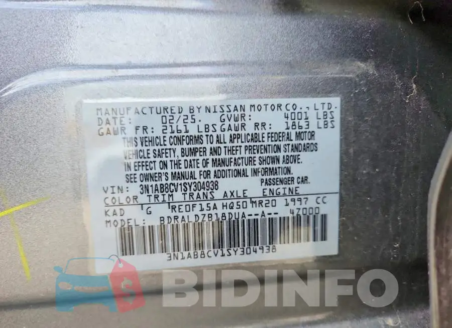 3N1AB8CV1SY304938 Photo# 12