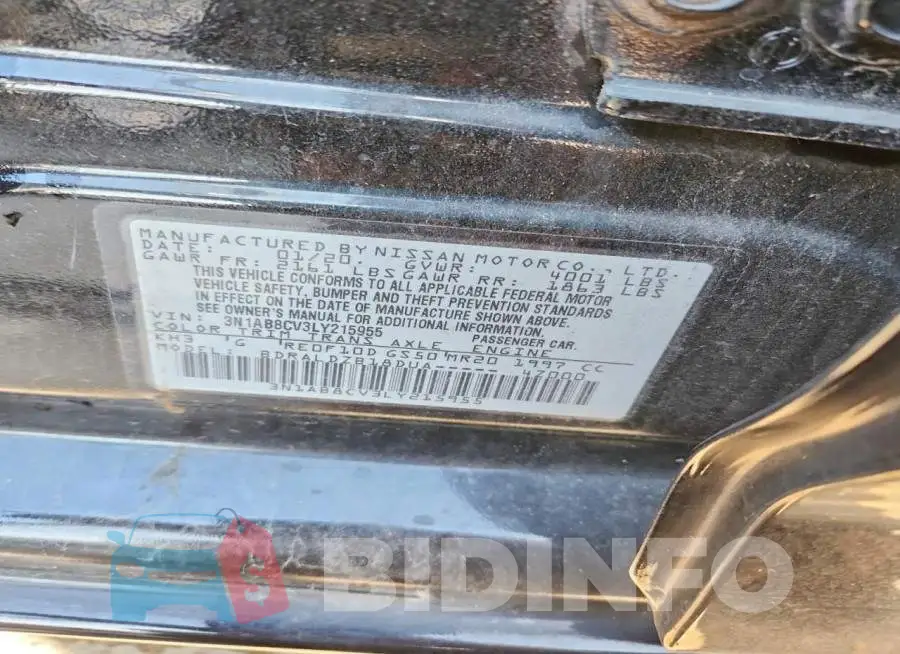 3N1AB8CV3LY215955 Photo# 12