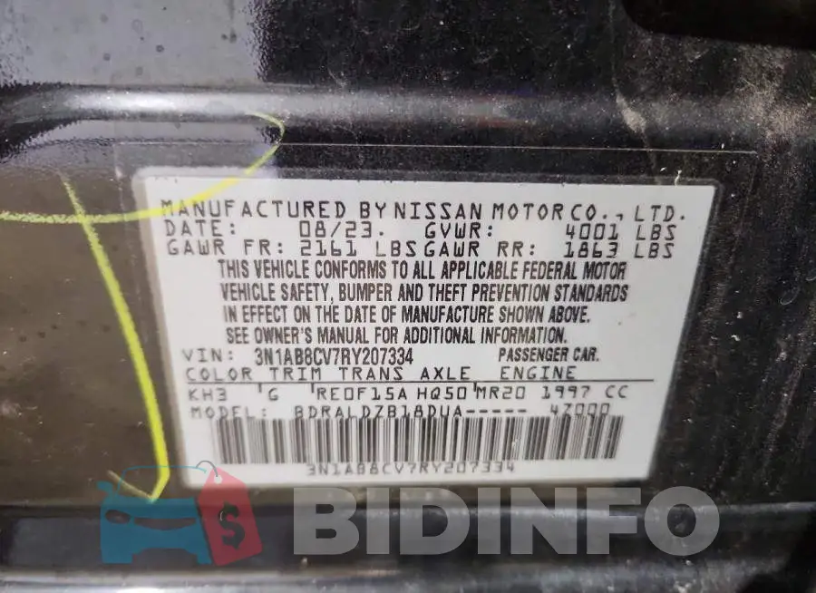 3N1AB8CV7RY207334 Photo# 12
