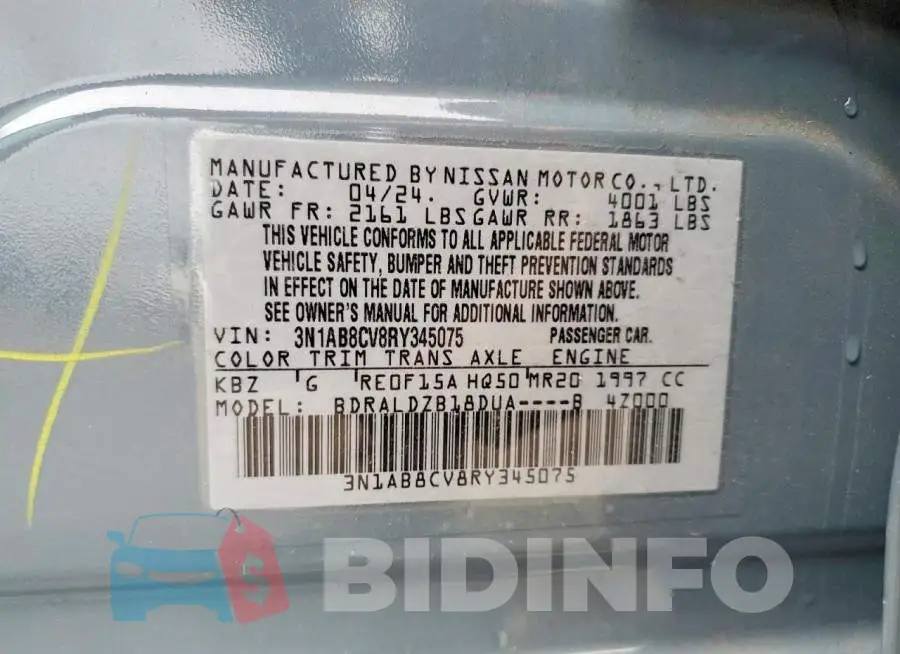 3N1AB8CV8RY345075 Photo# 12