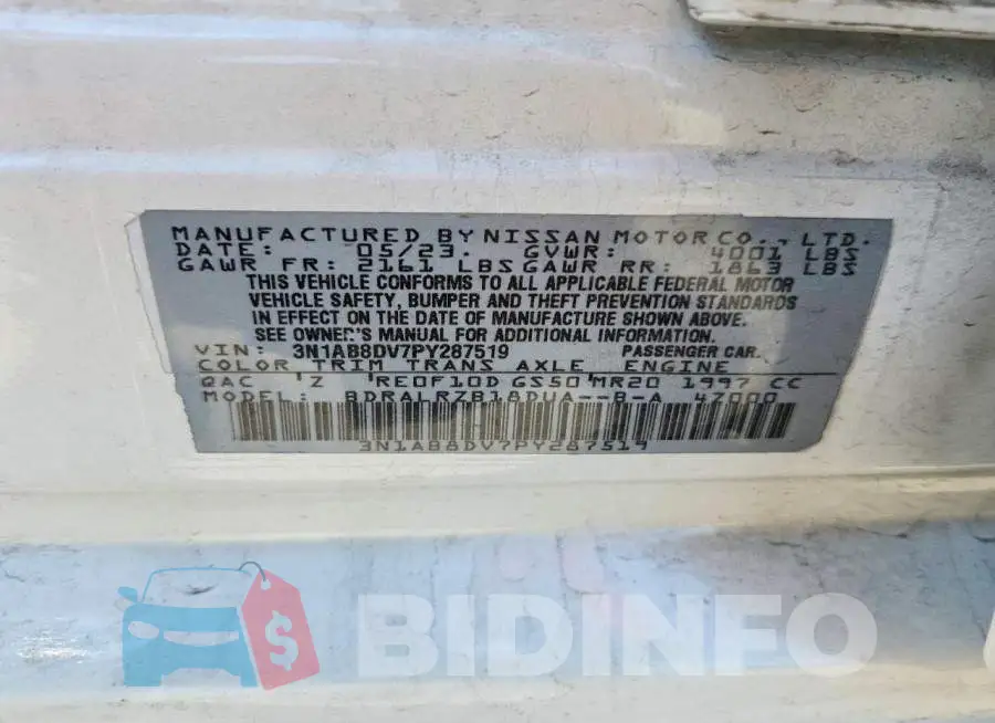 3N1AB8DV7PY287519 Photo# 12