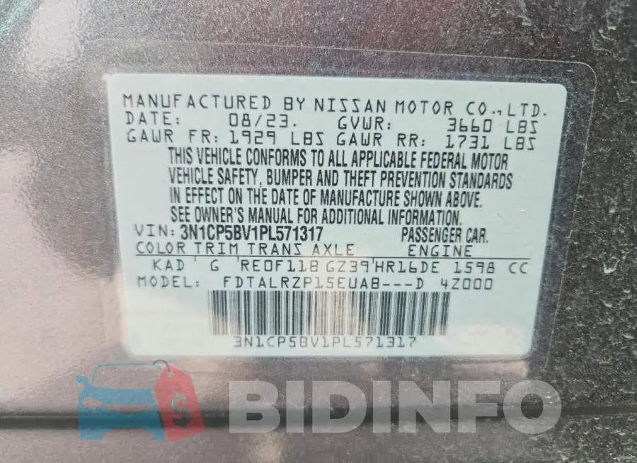 3N1CP5BV1PL571317 Photo# 13