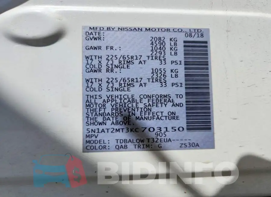 5N1AT2MT3KC703150 Photo# 12