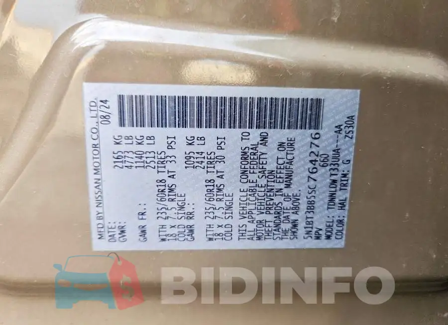 5N1BT3BB5SC764276 Photo# 13