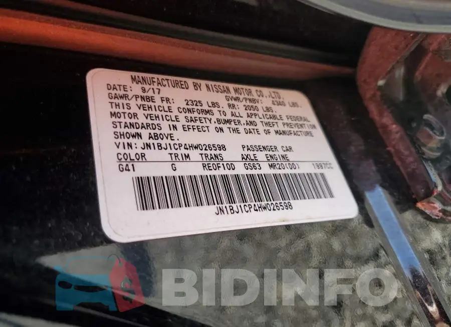 JN1BJ1CP4HW026598 Photo# 13