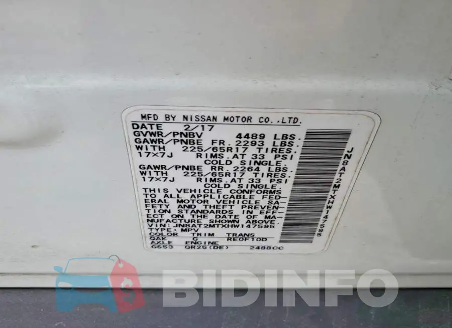 JN8AT2MTXHW147595 Photo# 14