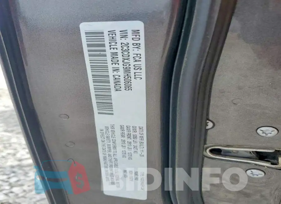 2C3CDXJG9MH506065 Photo# 12