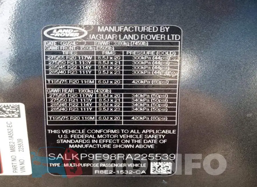 SALKP9E98RA225539 Photo# 13