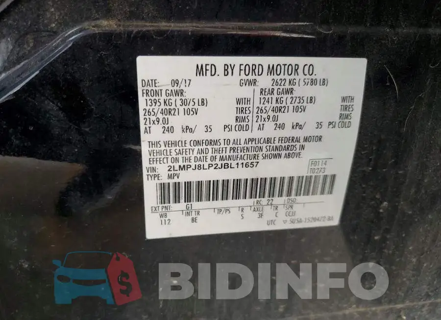 2LMPJ8LP2JBL11657 Photo# 13