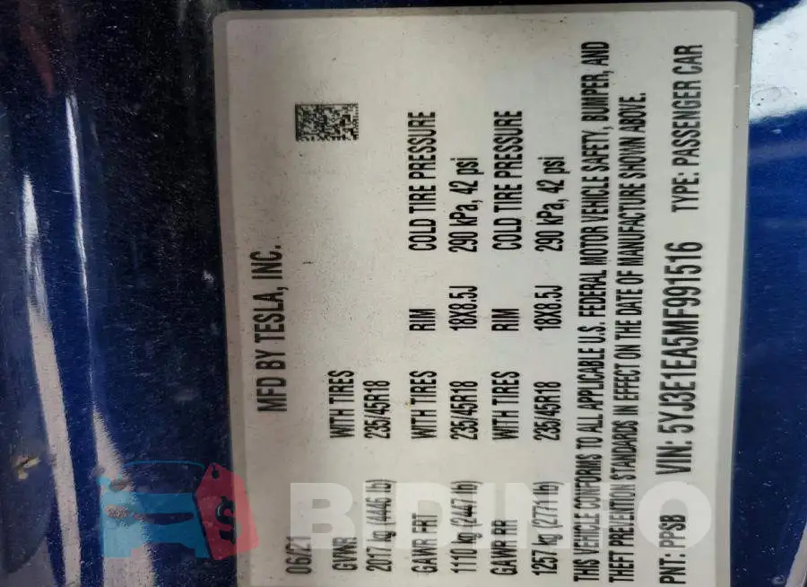 5YJ3E1EA5MF991516 Photo# 12