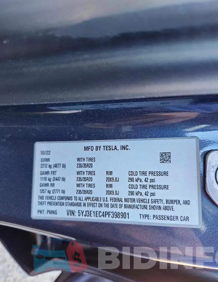 5YJ3E1EC4PF398901 Photo# 12
