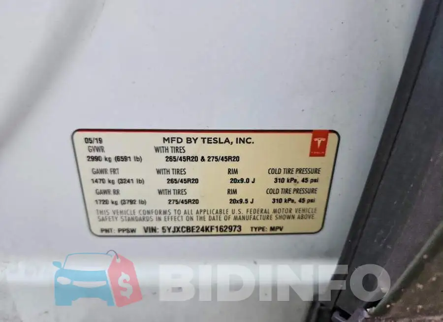 5YJXCBE24KF162973 Photo# 12