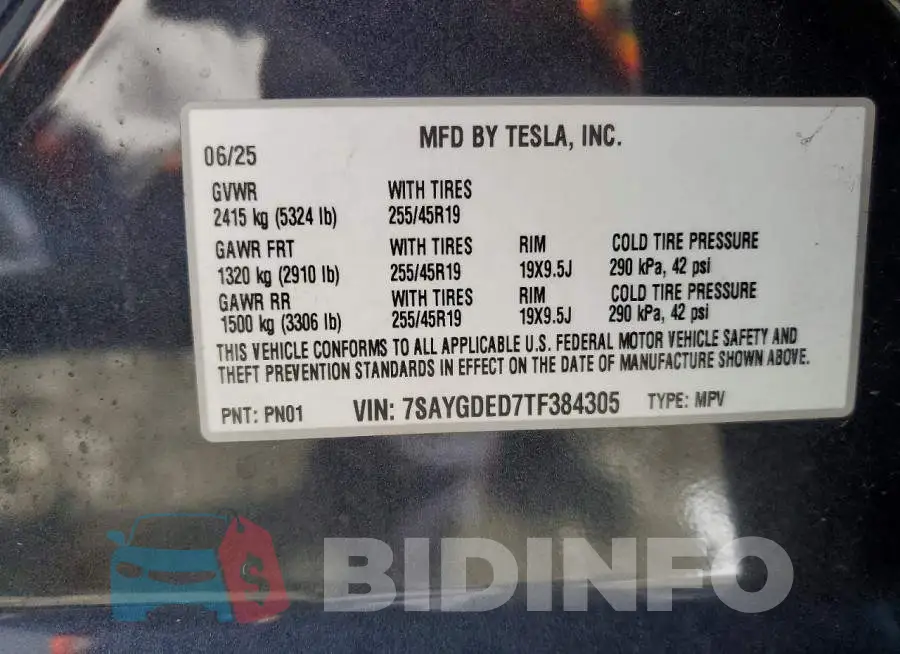 7SAYGDED7TF384305 Photo# 13