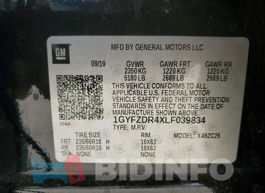 1GYFZDR4XLF039834 Photo# 12