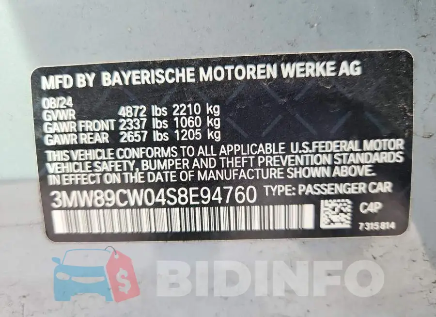 3MW89CW04S8E94760 Photo# 12