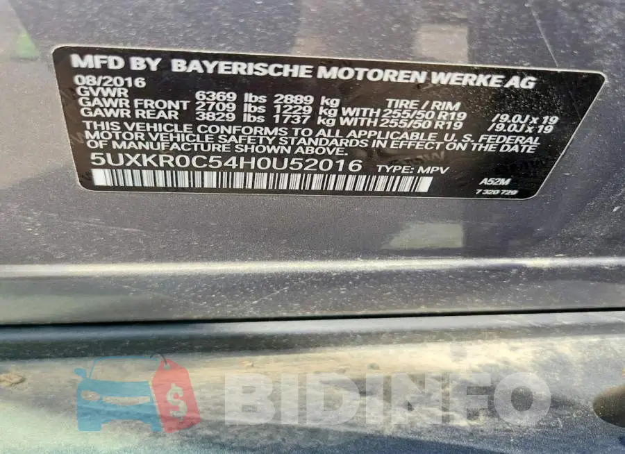 5UXKR0C54H0U52016 Photo# 13