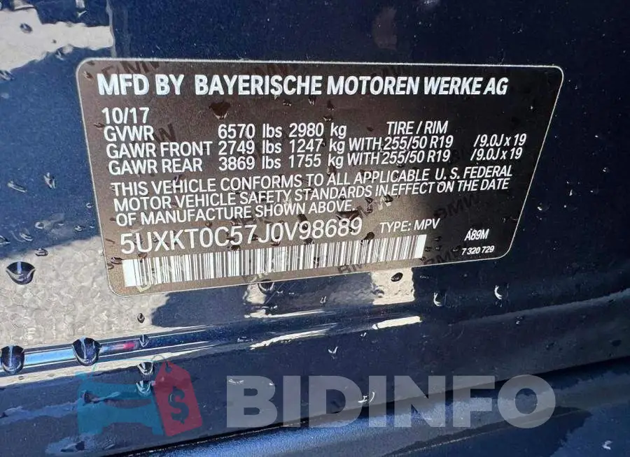 5UXKT0C57J0V98689 Photo# 13