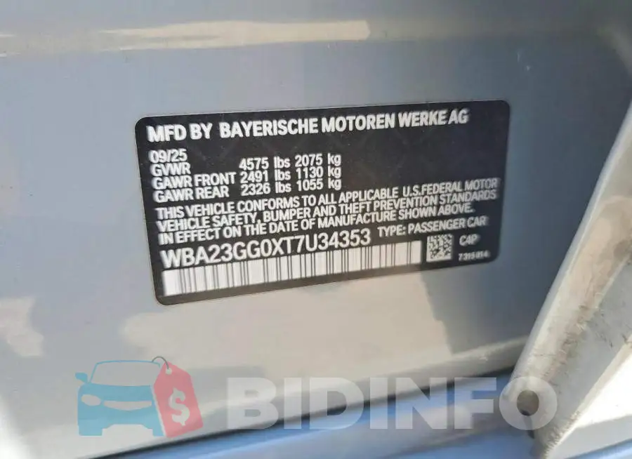 WBA23GG0XT7U34353 Photo# 12
