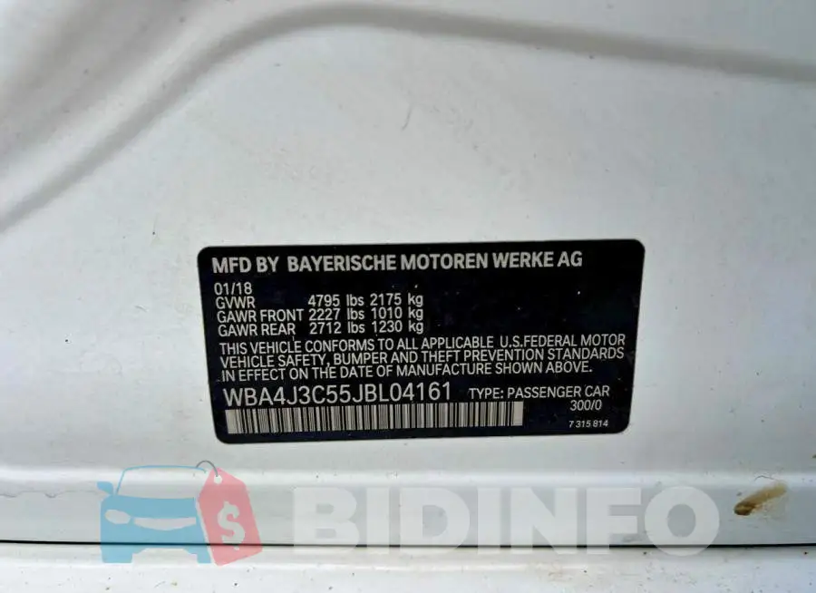 WBA4J3C55JBL04161 Photo# 10