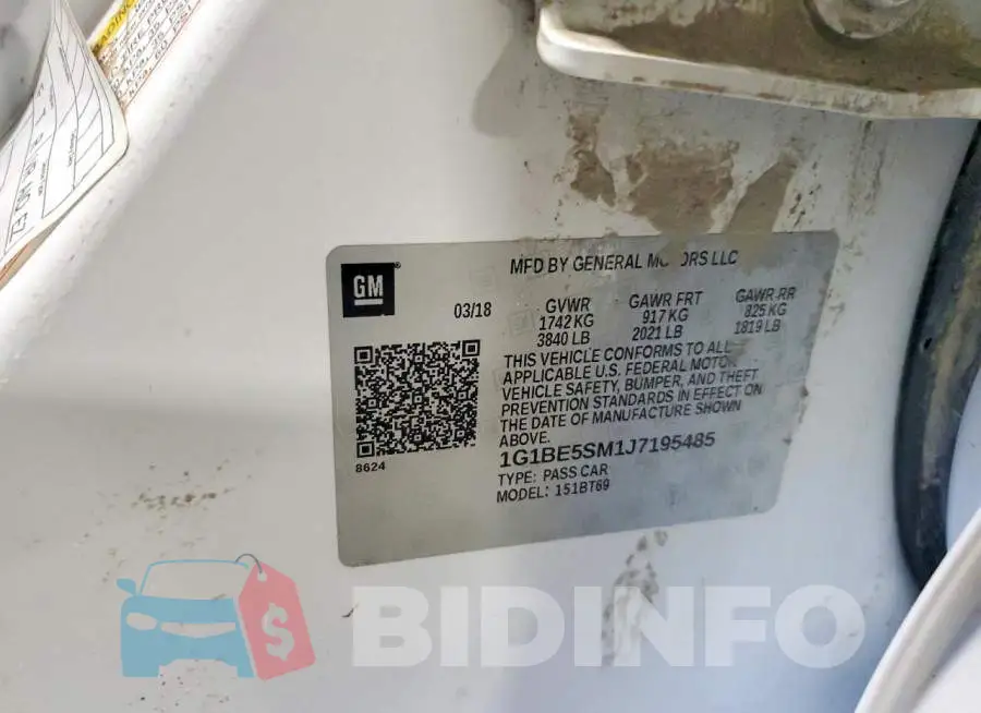 1G1BE5SM1J7195485 Photo# 12